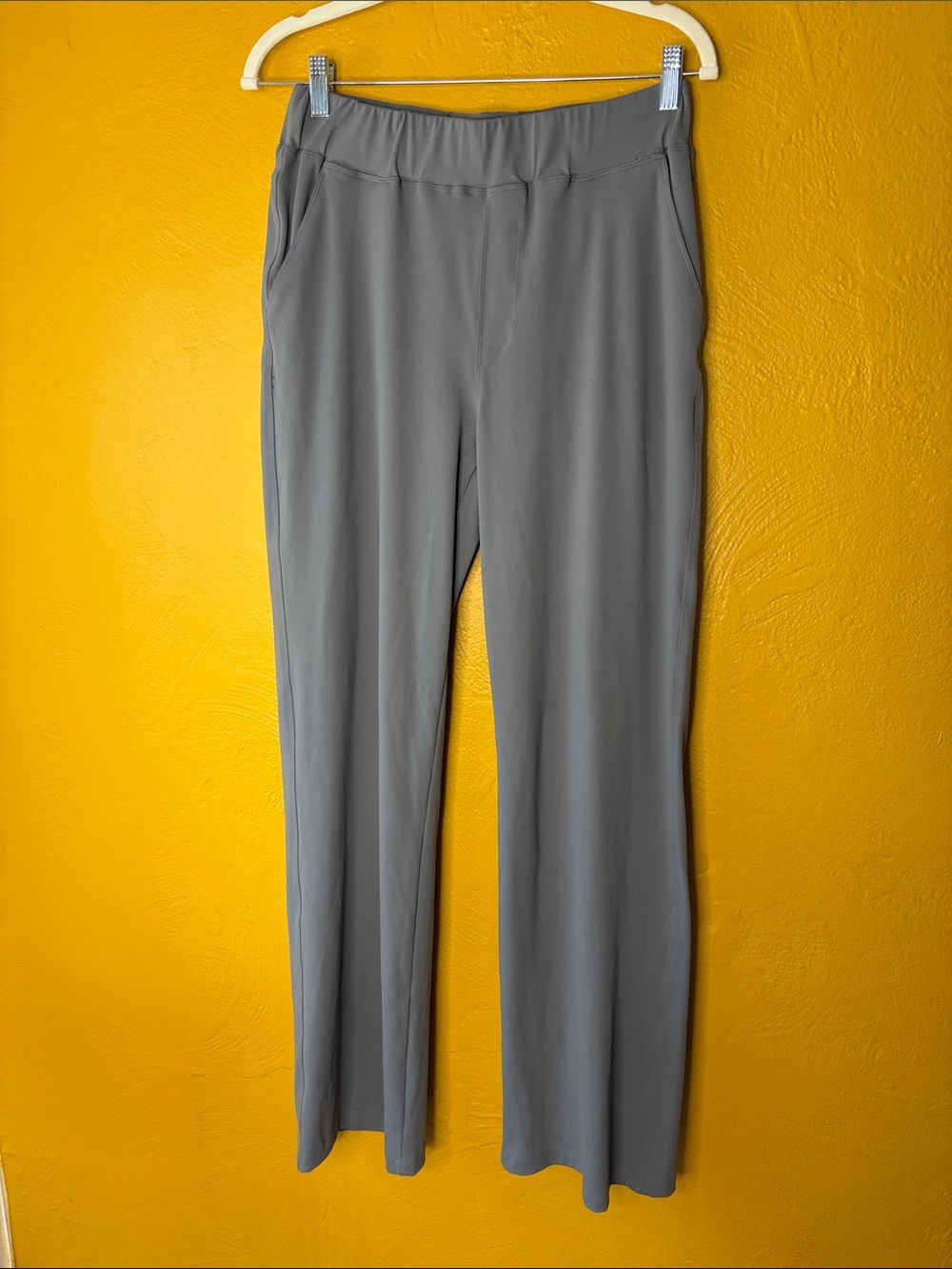 Vooveeya Women’s Gray Stretch Dress Pants - Classic Comfort Pockets Large